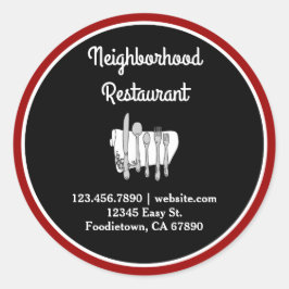 Blanco y negro sobre los Pegatinas de los restaura