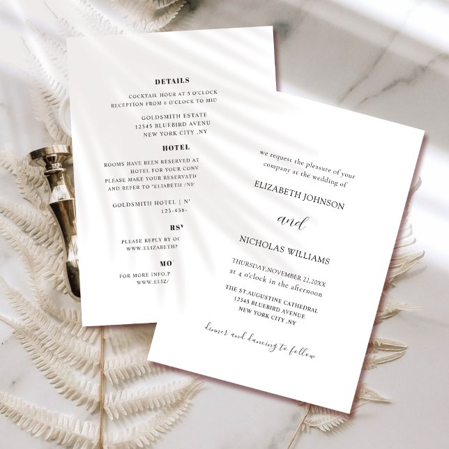 blanco y negro todo en una plantilla de invitación (Subido por el creador)