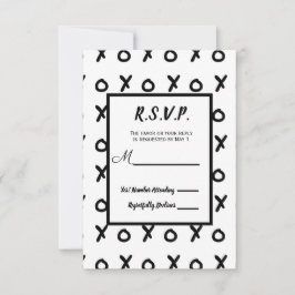 Blanco y Negro X O XO X&O's Respuesta RSVP de Moda