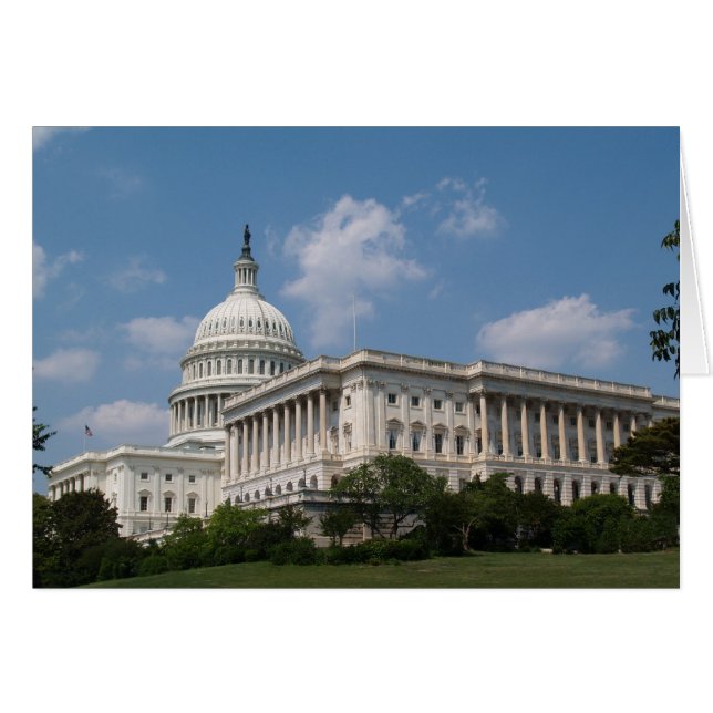 Blank Card with USA Capitol Background (Anverso (Horizontal))