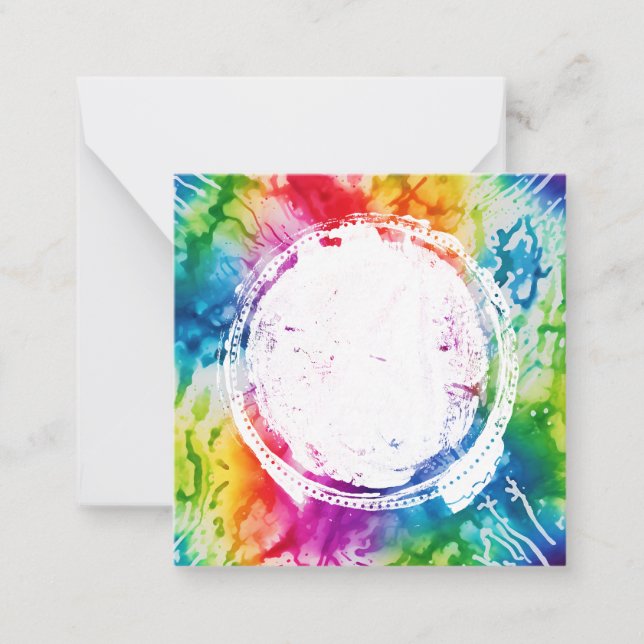 *~ BLANK DIY Tie Dye Inspire tarjeta de nota AP62 (Anverso)