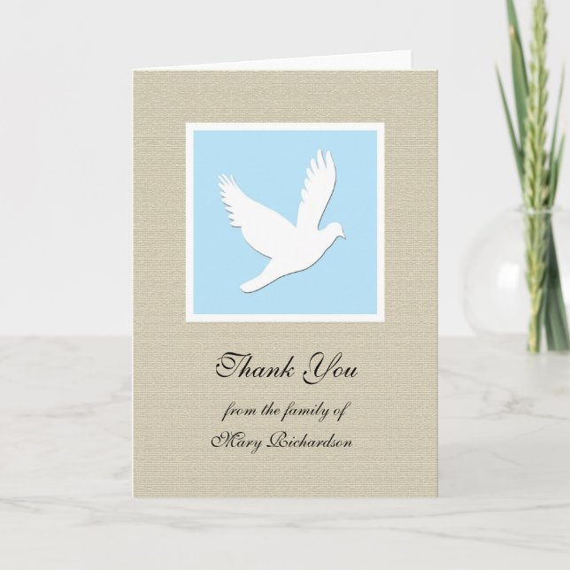 Blank Dove Solidaridad religiosa Tarjeta de agrade (Anverso)