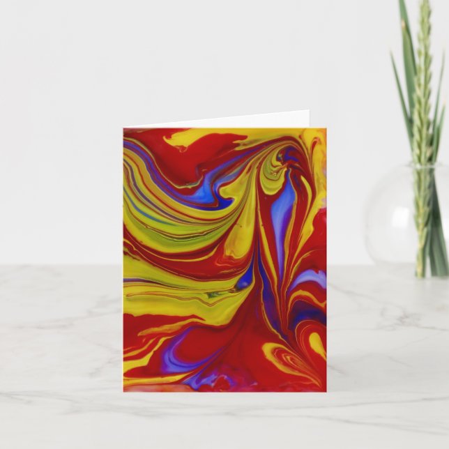 Blank Notecard Vivid Abstract Art (Anverso)
