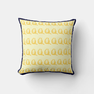 Blanquecino y amarillo mostaza CATS almohada moder