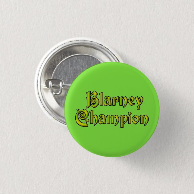 Blarney Champion lima verde pequeño botón (Anverso y reverso)
