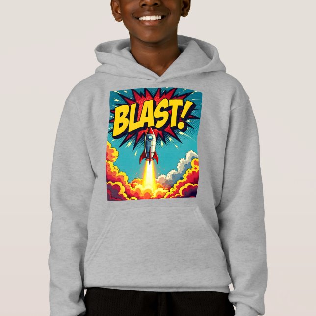 BLAST! Vintage Comic Style Rocket Explosion (Anverso)