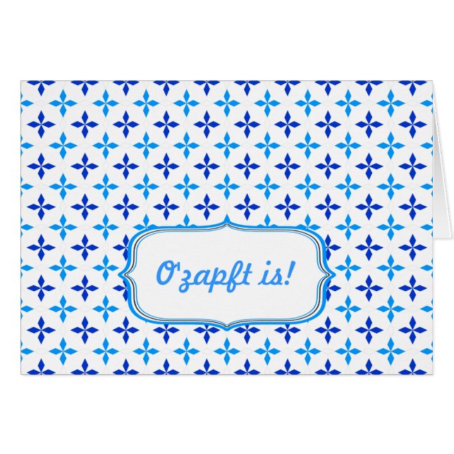 Blau weiß Minimalistisch (Anverso (Horizontal))