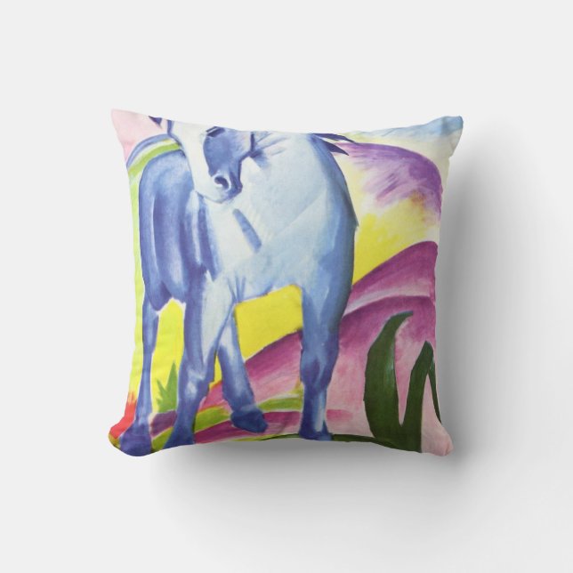 Blaues Pferd I de Franz Marc Cojín decorativo (Anverso)