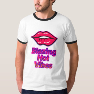 Blazing Hot Vibes camiseta básica de anillo para h