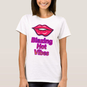 Blazing Hot Vibes Camiseta Gráfica para Mujer de F