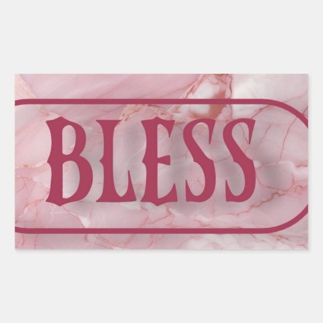 Bless Classic Round Pegatinas (Anverso)