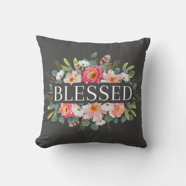 BLESSED - almohada de lanzamiento de flores (Anverso)