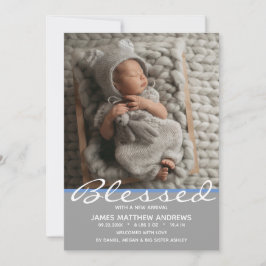 Blessed Baby Pink Heart Photo Birth