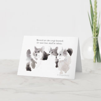 "Blessed es" la tarjeta Corgi-Hearted de la