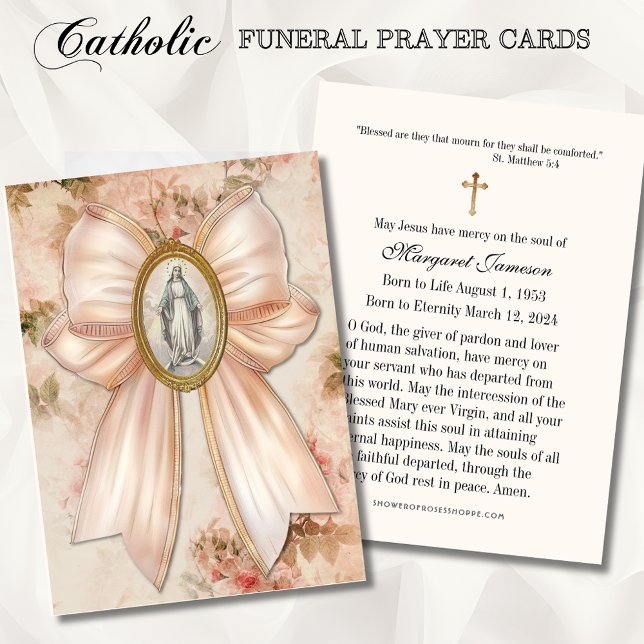 Blessed Mary Peach Funeral Memorial Tarjeta Santa  (Subido por el creador)