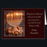Blessed Menorah<br><div class="desc">Comparte esta encantadora tarjeta Hanukkah con tus amigos y familia para celebrar la temporada navideña.</div>