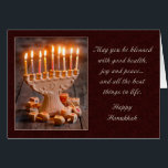 Blessed Menorah<br><div class="desc">Comparte esta encantadora tarjeta Hanukkah con tus amigos y familia para celebrar la temporada navideña.</div>