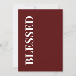 BLESSED Mínimo | Tarjeta de Feliz Navidad Deep Red