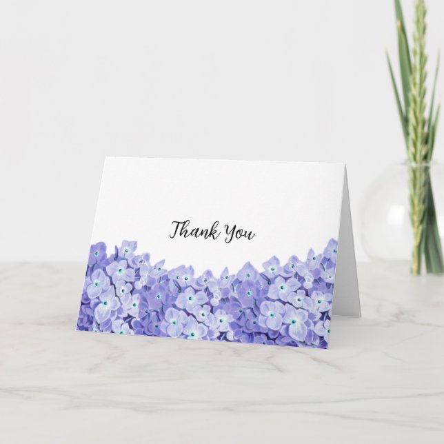 Blesss Floral Simple Blue Gracias Nota (Anverso)
