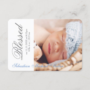 Blessy Blue - Anuncio de nacimiento 3x5