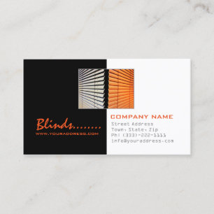 Blinds Store Windows Moda Tarjeta blanca y negra
