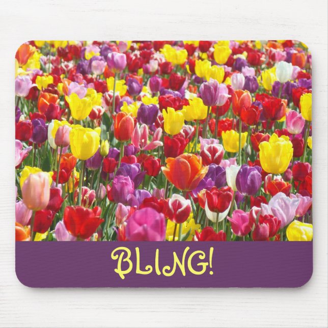 ¡BLING! Alfombrillas de ratón Flores de Tulipán de (Frente)