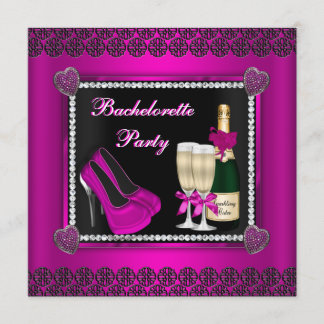 Bling and Bubbble Bachelorette Invitación