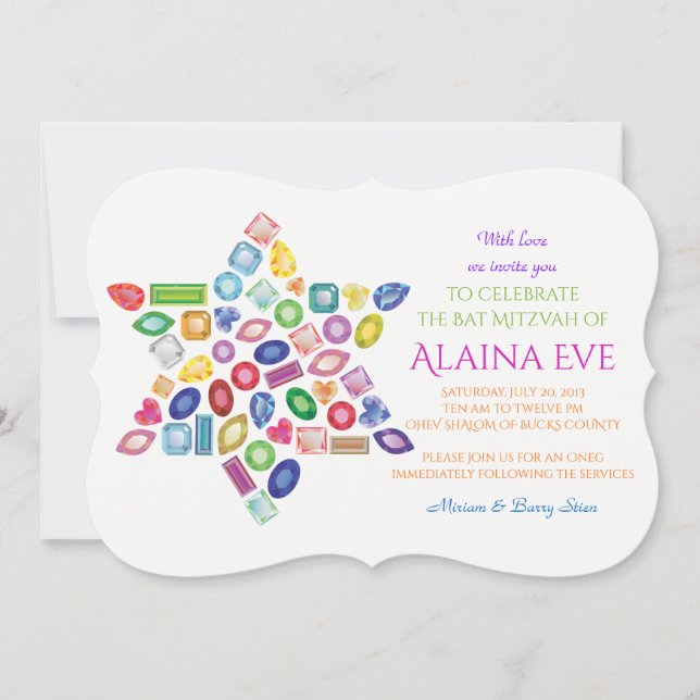 BLING BLING Bat Mitzvah Invitación (Anverso)