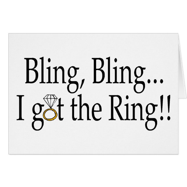 Bling Bling conseguí el anillo (Anverso (Horizontal))