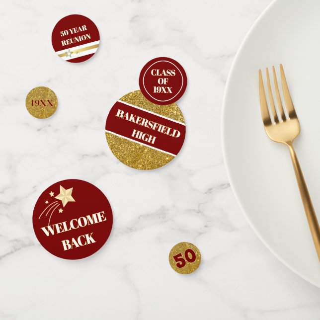 ¡Bling! Confeti de Mesa para Reunión de la 50ª Pro (Grupo)