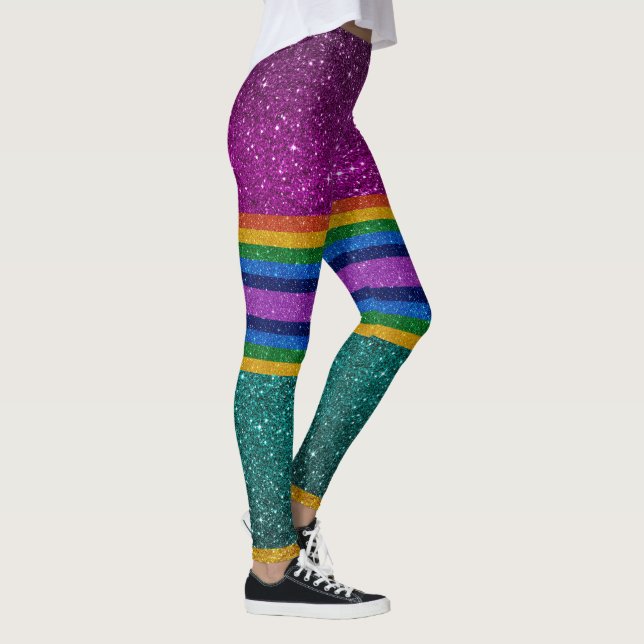 Bling Me Up Rainbow 7 Pop Fashion Leggings (Derecha)