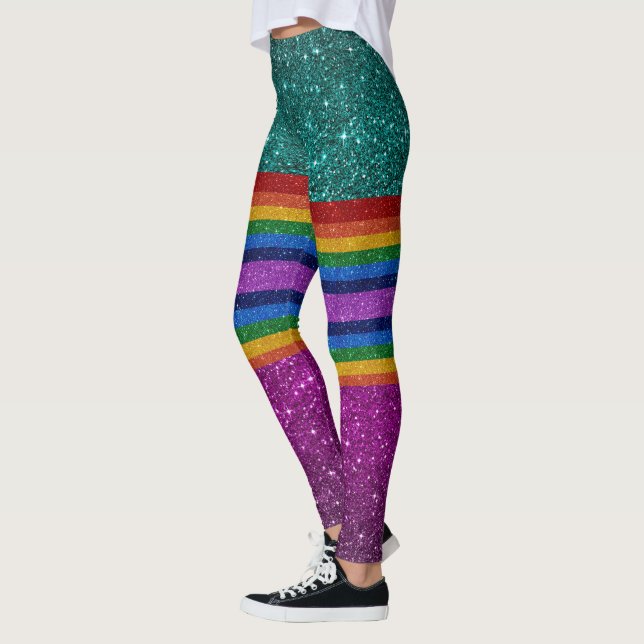 Bling Me Up Rainbow 8 Pop Fashion Leggings (Izquierda)