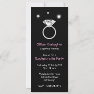 Bling Ring Bachelorette Party Invitación