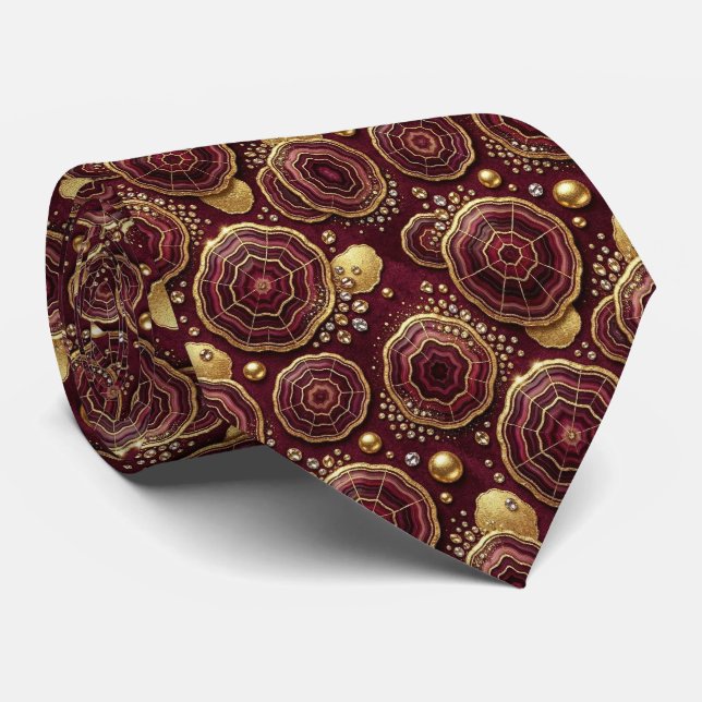 Bling & Sparkle | Corbata de cuello de geoda de lu (Enrollado)