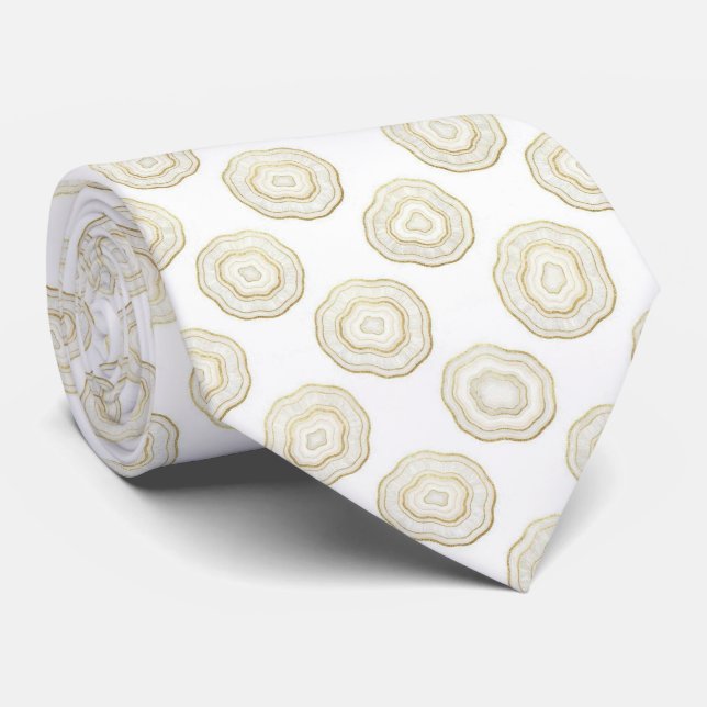 Bling & Sparkle | Lujo Corbata de Geoda de Oro Bla (Enrollado)