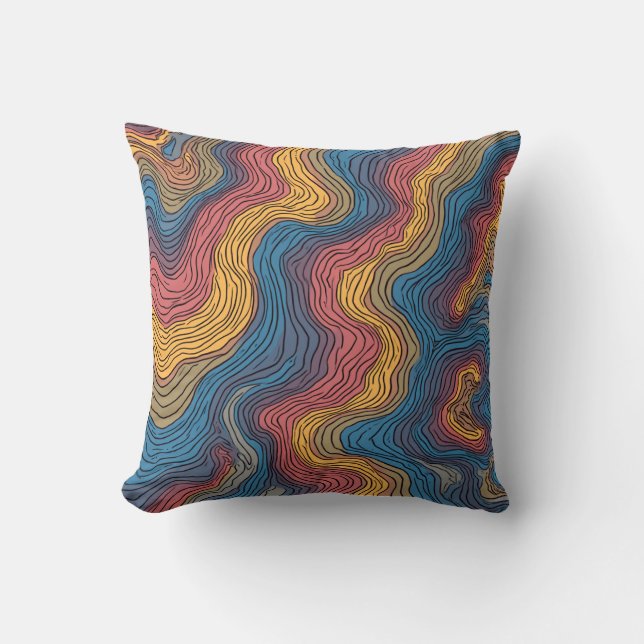 Bliss abstracto: Cojines con estampado de arte mod (Anverso)