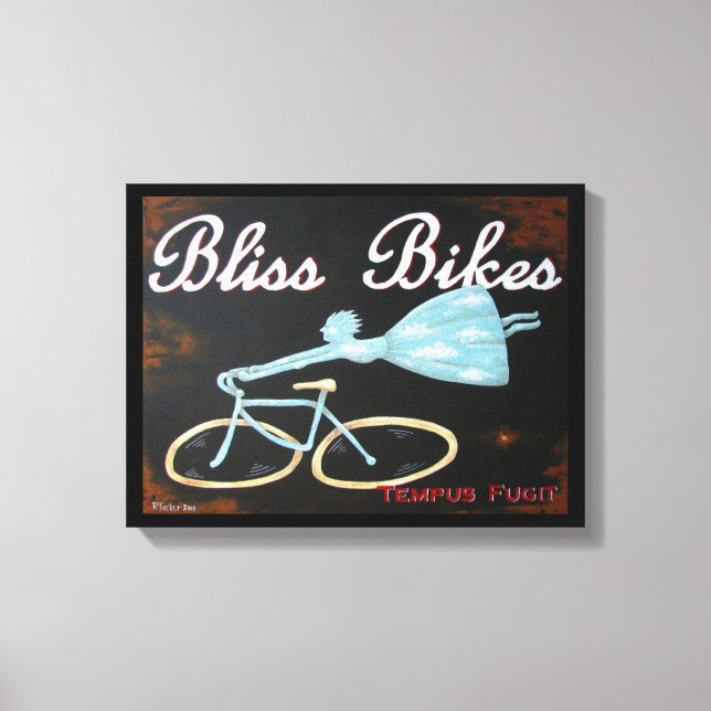 Bliss Bikes Lienzo envuelto por Biddybrain (Anverso)