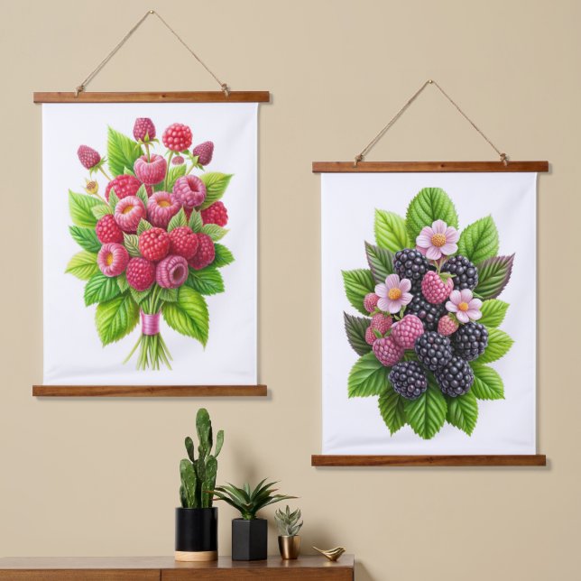 Bliss de arándano azul - Tapiz de Berry jugoso (Asimétrico)