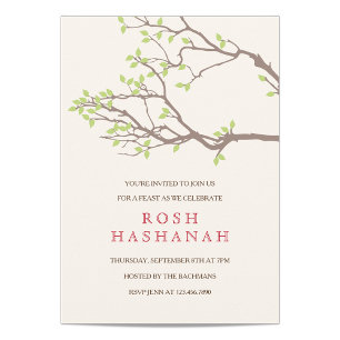 Blissful Branches Rosh Hashanah Invitación