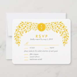Blissful Laurel EDITABLE COLOR RSVP Card