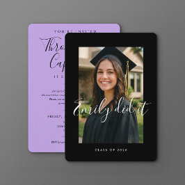 BLK & PURPLE 2026 | Invitación de Graduación con F