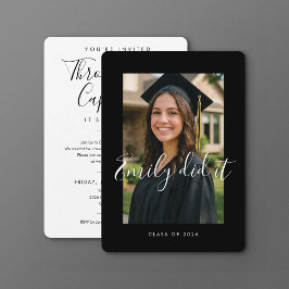 BLK & WHT 2026 | Invitación de Graduación con Foto