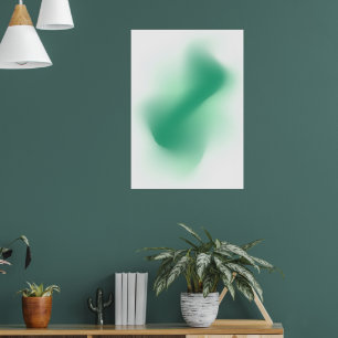Blob de Aura de Salvia Verde Arte Abstracto Minima