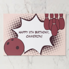 Bloc De Hojas 11.ª Placemat de papel Fiesta Bowling