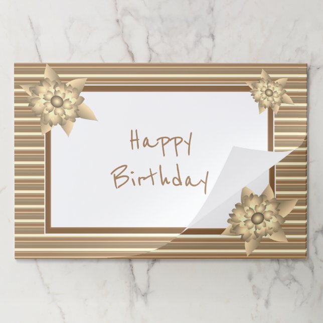 Bloc De Hojas 25 Bonito Ajuste Diseño Placemat (Plegada)