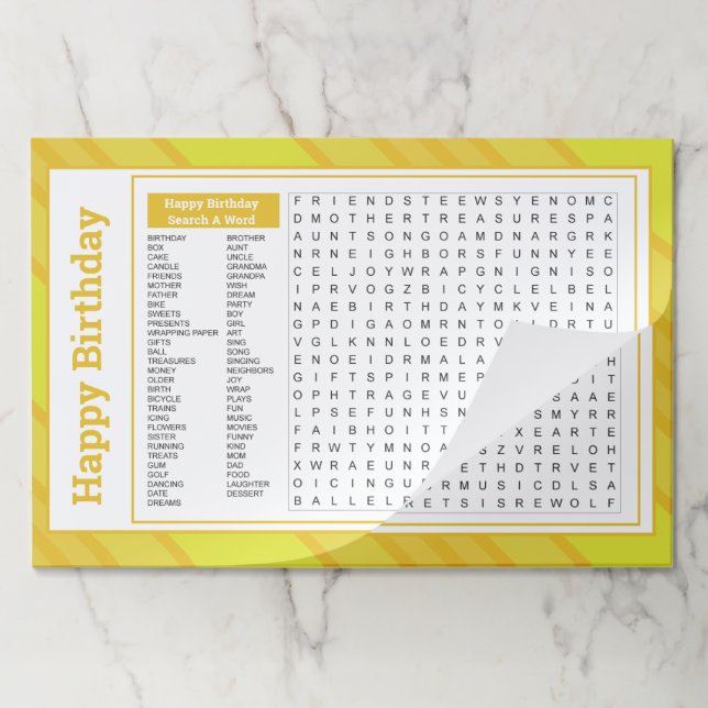 Bloc De Hojas 25 elegantes placas de papel divertido de cumpleañ (Plegada)