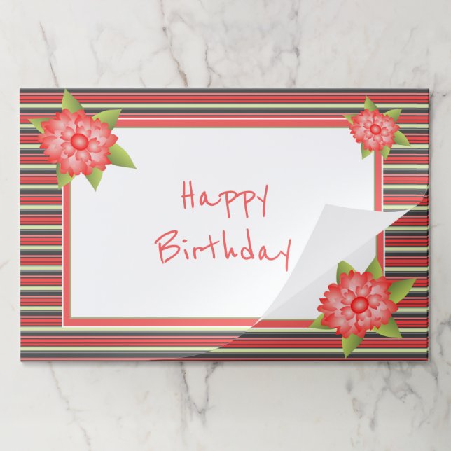 Bloc De Hojas 25 Feliz Cumpleaños Individuales para Mesa (Plegada)