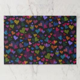 Bloc De Hojas 25 Hojas Cute Colorful Heart Print Wrapping