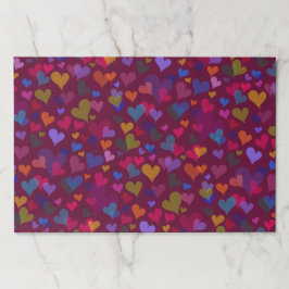 Bloc De Hojas 25 Hojas Cute Corazón Morado Colorido Envuelto