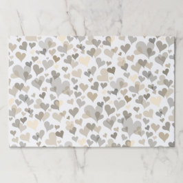 Bloc De Hojas 25 Hojas Cute Taupe Blanco Patrón de regalo de cor